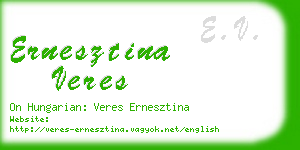 ernesztina veres business card